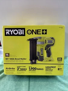 NUOVA chiodatrice Ryobi P321 ONE+ 18V 18-Gauge Cordless AirStrike Brad (solo strumento) - Foto 1 di 8