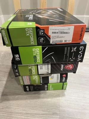 LOT OF 5 (BOX ONLY) Boxes for Various Gpu, 1660 Super, 1070ti - Image 1 of 4