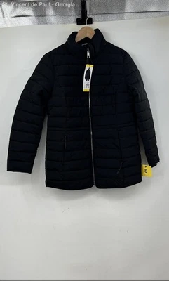 Chaqueta acolchada Nautica cremallera completa para hombre pequeña negra al aire libre Foto 1 de 4