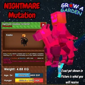 NIGHTMARE Headless Horseman. Age/Weight Shown In Photo. Grow A Garden. Same Day - Picture 1 of 1
