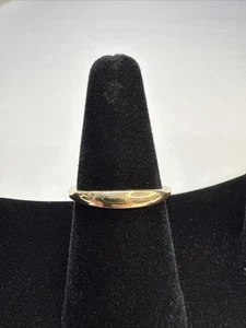 Gold Tone Thin Signet Ring Size 9.25 - Picture 1 of 3