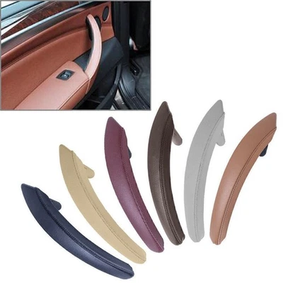 Door Trim Pull Handle Left Side Real Leather For BMW X5 E70 2007-2013 E71/E72 X6 Foto 1 de 4
