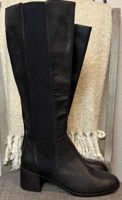 EILEEN FISHER Talla 10 Destry Botas Altas Hasta la Rodilla Panel Elástico Foto 1 de 4