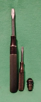 ВИНТАЖНАЯ ЛАТУННАЯ РУЧКА 2 ШТ ГНЕЗДОВАЯ ПЛОСКАЯ ОТВЕРТКА - Изображение 1 из 4