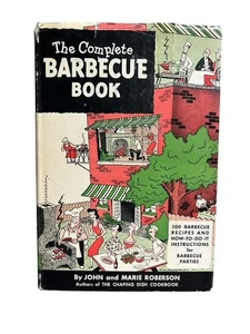 Vintage Complete Barbeque Cookbook Grilling Outdoors Roberson John Marie 1951 - Picture 1 of 13