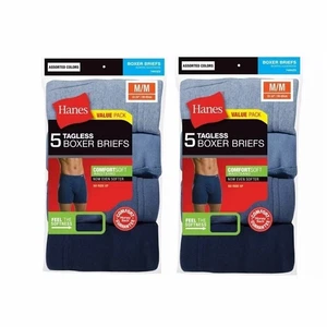 Hanes Men's Tagless Boxer Briefs 10-PACK Underwear S, M, L XL Colors May Vary - Picture 1 of 7