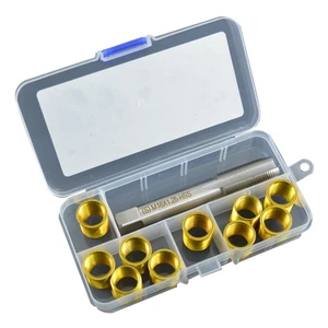 11PCS Universal Durable Spark Plug Thread Repair Tools Kit with M14x1.25 Inserts - Picture 1 of 12