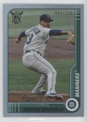 2021 Topps Big League Veterans & Rookies Rainbow Foil /199 Justus Sheffield #217 - Image 1 of 2