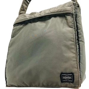 Auth Porter Shoulder Bag Nylon Silver Gray Flap From Japan - Picture 1 of 11