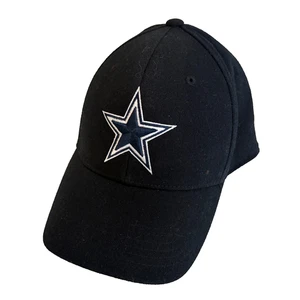 NFL Dallas Cowboys Baseball Hat Black Logo Football Cap Adult One Size - Foto 1 di 8
