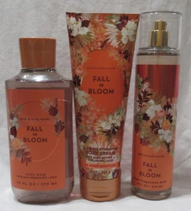 Bath & Body Works Body Wash Crema Fragancia Bruma Set Lote de 3 CAÍDA EN FLORACIÓN - Imagen 1 de 3