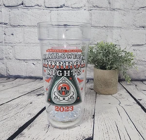 Halloween Horror Nights 2023 Light up Glass Blink Cup 3 Settings WORKS! - Picture 1 of 7