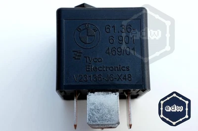 NEW -BMW / MINI MULTI PURPOSE RELAY BLACK 4 PIN 61 36 6 901 469, V23136-J6-X48 - Image 1 of 4