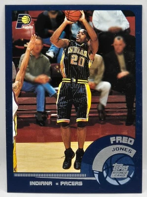 Tarjeta de novato Topps Fred Jones 02-03 (Indiana Pacers) #198 Foto 1 de 2