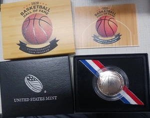 Medio dólar prueba conmemorativa del Salón de la Fama del Baloncesto 2020-S en OGP con certificado de autenticidad - Imagen 1 de 3