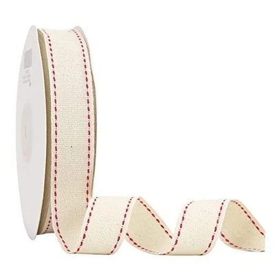  Cinta de algodón con doble ribete cosido cinta de algodón para hágalo usted mismo 7/8 pulgadas rojo Foto 1 de 4