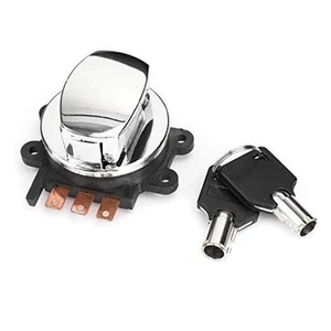 Motorcycle 3-Position Ignition Switch Lock & Keys Late Style Tank Mounted - Picture 1 of 8