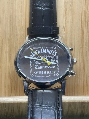 Jack Daniel's Whiskey Logo Leather Strap Watch - Image 1 of 4