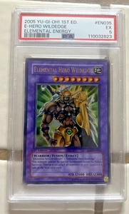 2005 Yu-Gi-Oh! Yugioh Elemental Hero Wildedge Ultra Rare (EEN-EN035) PSA 5 - Picture 1 of 2