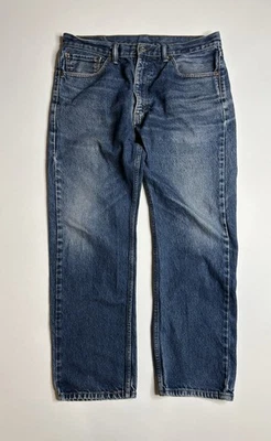 VTG Levi’s 505 Zip Fly Regular Fit Straight Leg Blue Denim Jeans Size 36 x 30 - Image 1 of 4