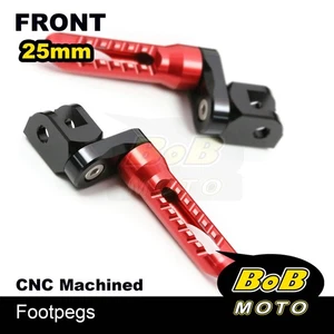 BOB 25mm Extend Front Foot Pegs RED For Suzuki GSF 650 Bandit 05 06 - Picture 1 of 7
