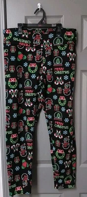 Leggings de lã No Boundaries Jr para meninas Natal férias tamanho XL 15-17 - Imagem 1 de 3