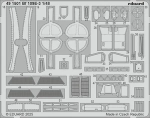 Eduard Accessories Big49444 - 1:48 Bf 109E-3 HOBBY BOSS - Neu - Picture 1 of 1