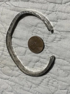 Backyard Silversmiths 1 oz .999 Fine Silver Hammered Cuff Bracelet - Picture 1 of 5