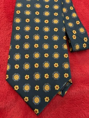 Новый без ценников синий шелковый галстук-фуляр Nautica 3 7/8 дюйма ширина x 56 дюймов длина напечатан в Англии сделано в США - Изображение 1 из 4