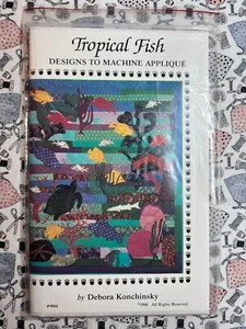 Critter Pattern Works Tropical Fish Designs to Machine Applique Pattern - Picture 1 of 2