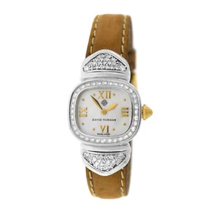 Ladies David Yurman Thoroughbred Sterling Silver MOP Diamond 21MM Quartz Watch - Picture 1 of 9