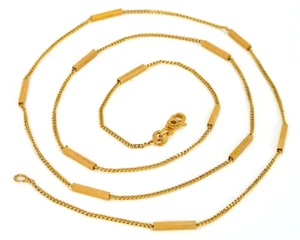 VINTAGE BEAUTIFUL 14K YELLOW GOLD CIANI SQUARE BOX LINK CHAIN NECKALCE 24" 4.6G - Picture 1 of 2