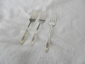 SET OF 3~~ Oneida Community Plate ~6" Salad Forks~~BIRD OF PARADISE PATTERN~!! - Picture 1 of 8