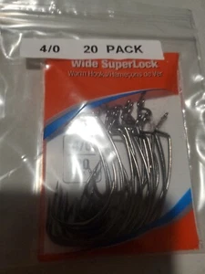 XPS Bass Pro Shop Magna Wide SuperLock Hooks 4/0 Worm Hooks - Picture 1 of 7