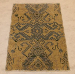 2'0" x 3'0" ft. Kashmir Ocean Breeze Oriental Hand Knotted Wool Area Rug - Picture 1 of 7