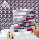 Bold and Beautiful Adhesive Mosaic Tiles for Kitchen/Bathroom - Pack of 10
