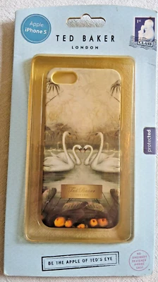 Ted Baker London Apple iPhone 5 Designer Phone Case Swans New & Sealed - Image 1 of 3