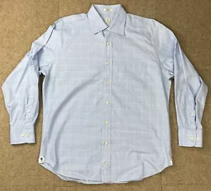 Peter Millar Men's Check Button Up Long Sleeve Shirt Size 16R - Picture 1 of 11