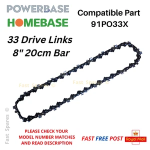 Cadena de sierra de poste POWERBASE ET1612HB (660838) HOMEBASE 20 cm 8" 33 eslabones PUBLICACIÓN RÁPIDA - Imagen 1 de 4