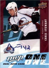 2009-10 Upper Deck MVP One on One Autographs Colton Gillies Chris Stewart Auto