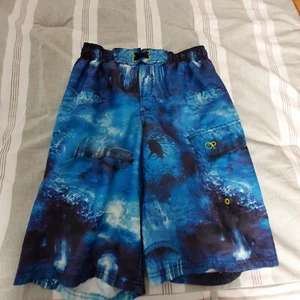 OP Ocean Pacific youth XL 14-16 Blue Print - Picture 1 of 4