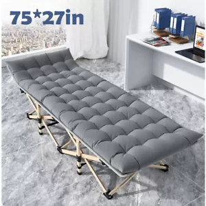 Portable Stretcher Single Foldable Folding Bed Mattress Recliner Camping Mat - Picture 1 of 8