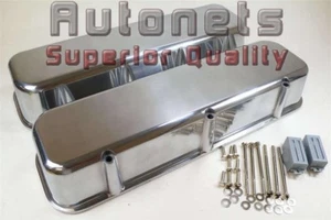 Cubiertas de válvula de aluminio pulido Big Block Chevy BBC sin orificio alto 396 427 454 502 - Imagen 1 de 1