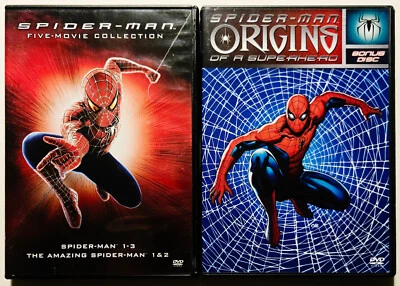 Spider-Man Five-Movie Collection (DVD, 2015, 5-Disc) + Origins of a Superhero - Image 1 of 3