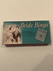 Vintage Bride Bingo Board Game Leister Game Co. 16 Cards Players - Picture 1 of 10