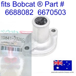 fits Bobcat Thermostat Top Cover Flange Housing 6688082 6599147 Kubota D750 D950 - Bild 1 von 8