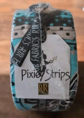 "Telas RJR Tiras Pixie - 40 Tiras de Tela 2 1/2"" Nuevo Sellado Rollo de Gelatina"  Foto 1 de 4