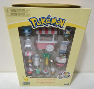 Pokemon Petite Pals Let's Go to the Beach Playset Piplup & Glaceon New US Seller - Picture 1 of 2