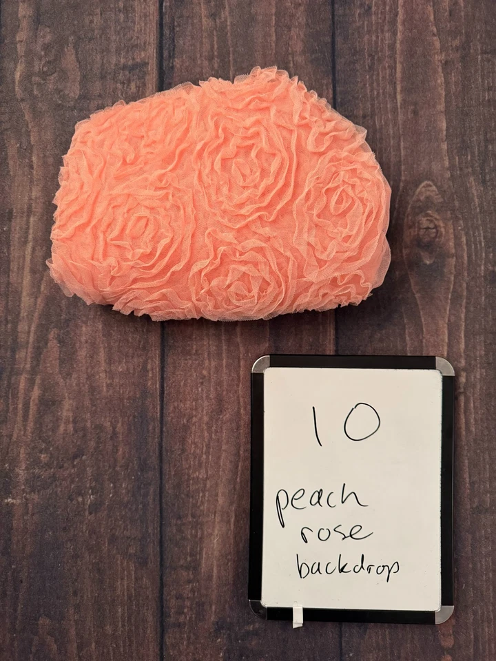 Fundo de tecido textura rosa pêssego/coral para fotografia de recém-nascidos - Imagem 1 de 1