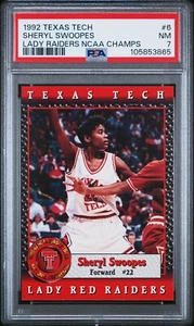 1992-93 Texas Tech Lady Raiders Sheryl Swoopes Rookie #6 PSA 7 - HOF RC - Picture 1 of 2